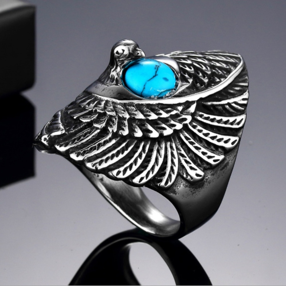Goro’s Native American Turquoise  Eagle Ring